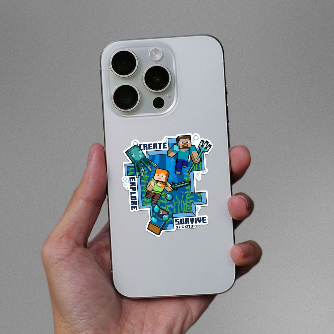 CREATE EXPLORE SURVIVE 0.1 Sticker| STICK IT UP