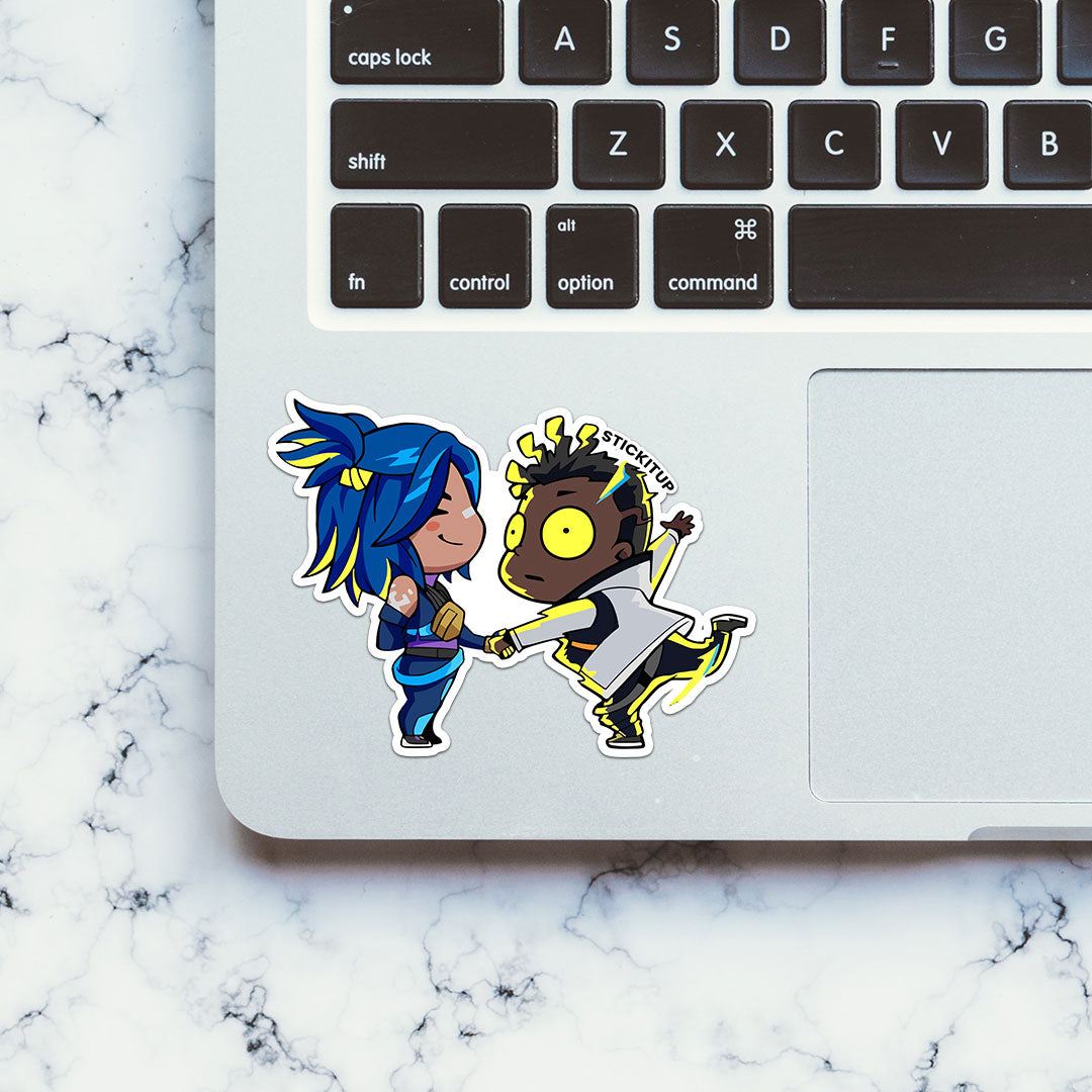 CHIBI JETT & NEON Sticker| STICK IT UP