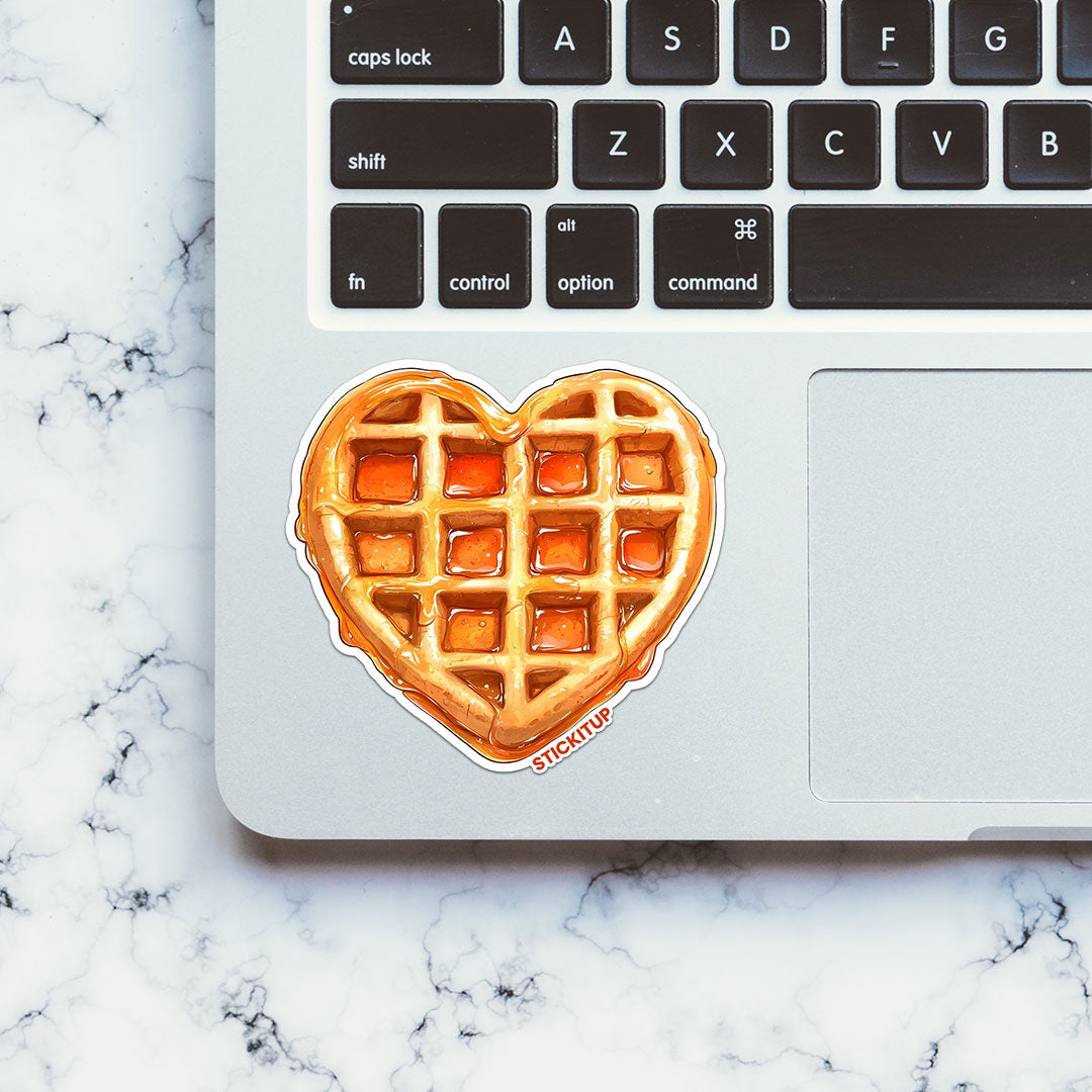 HEART SHAPED WAFFLE Sticker| STICK IT UP