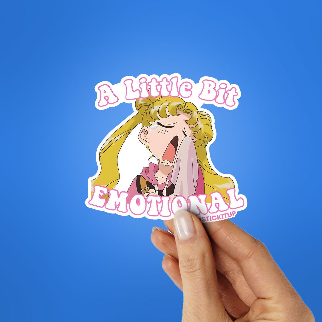 A LITTLE BIT EMOTIONAL Sticker waterproof vinyl decal for laptop, bike, car & bottle