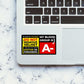 A Negative Sticker waterproof vinyl decal for laptop, bike, car & bottle