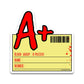 A Plus Bumper Sticker waterproof vinyl decal for laptop, bike, car & bottle