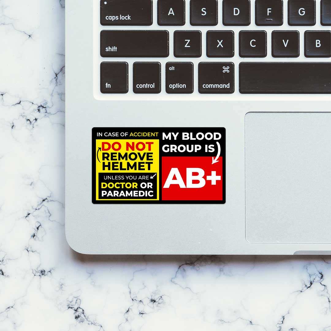 Ab Positive Sticker waterproof vinyl decal for laptop, bike, car & bottle