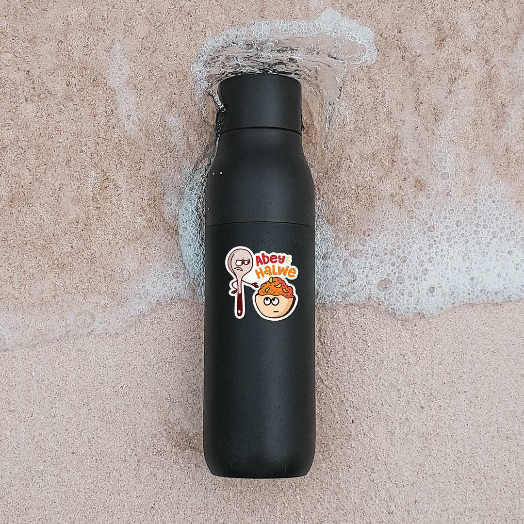 Abey Halwe Sticker waterproof vinyl decal for laptop, bike, car & bottle