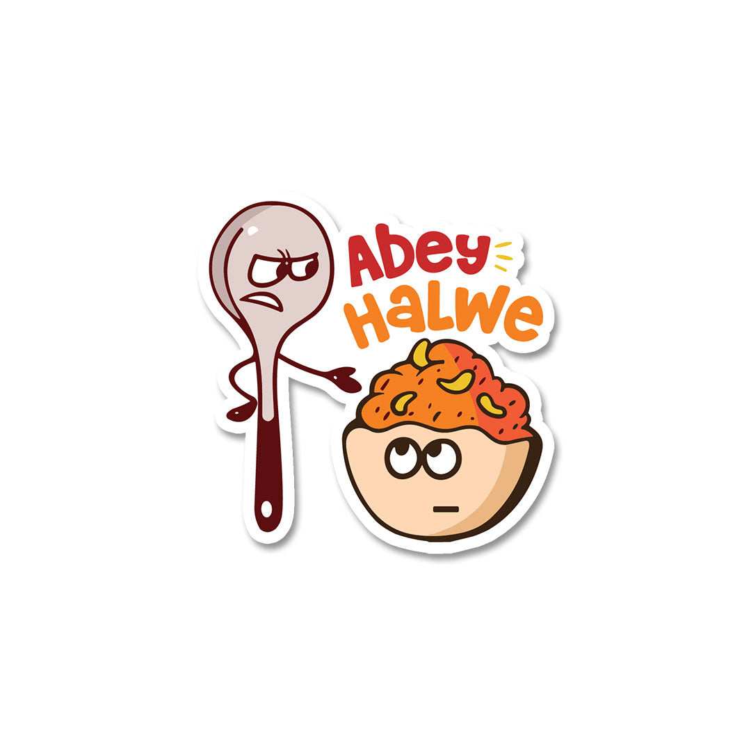 Abey Halwe Sticker waterproof vinyl decal for laptop, bike, car & bottle
