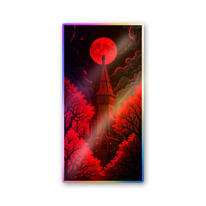 Abstract Red Figure Holographic Stickers