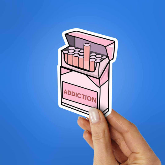 Addiction Sticker waterproof vinyl decal for laptop, bike, car & bottle