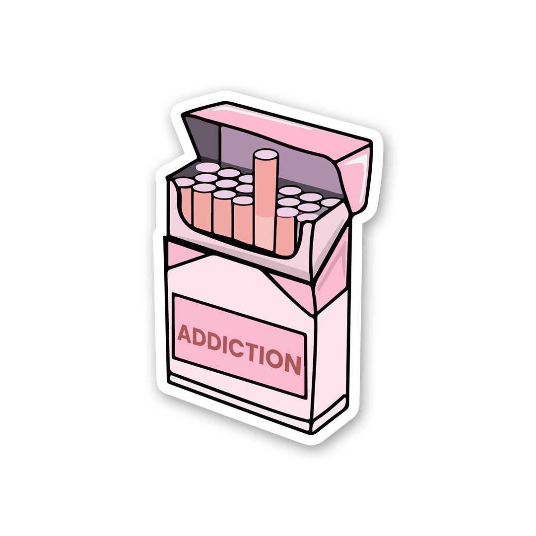 Addiction Sticker waterproof vinyl decal for laptop, bike, car & bottle