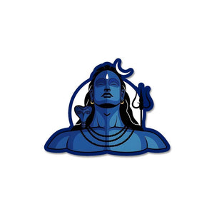 Adiyogi Shiva Sticker waterproof vinyl decal for laptop, bike, car & bottle