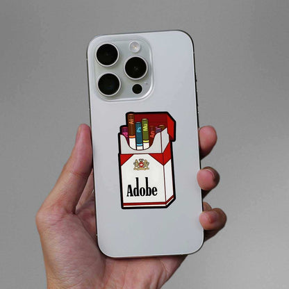 Adobe Sticker waterproof vinyl decal for laptop, bike, car & bottle
