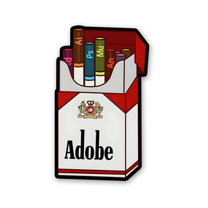 Adobe Sticker waterproof vinyl decal for laptop, bike, car & bottle