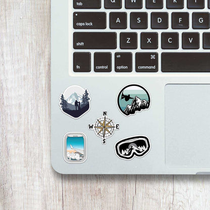 Adventure Mini Stickers Sheet waterproof vinyl decal for laptop, bike, car & bottle