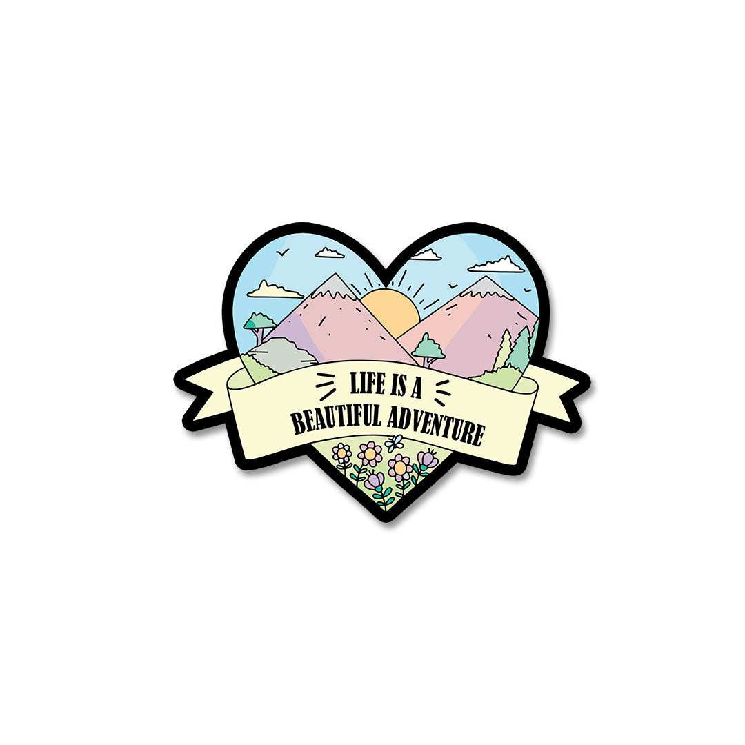 Adventure Sticker waterproof vinyl decal for laptop, bike, car & bottle