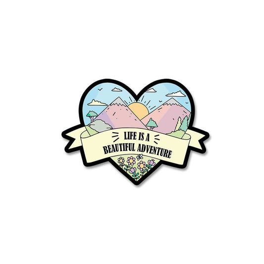 Adventure Sticker waterproof vinyl decal for laptop, bike, car & bottle