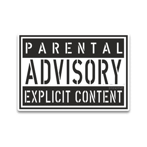 Advisory Bumper Sticker waterproof vinyl decal for laptop, bike, car & bottle