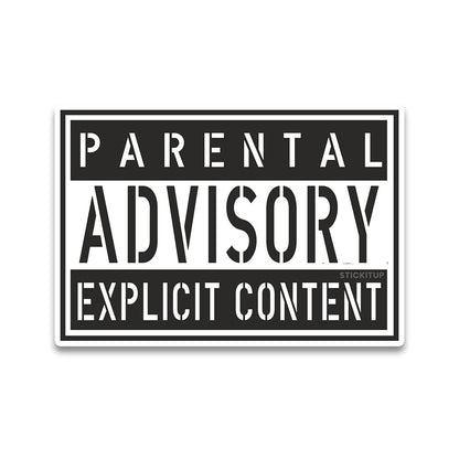Advisory Bumper Sticker waterproof vinyl decal for laptop, bike, car & bottle