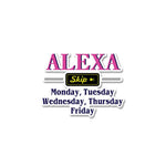 Alexa Skip Stickers waterproof vinyl decal for laptop, bike, car & bottle