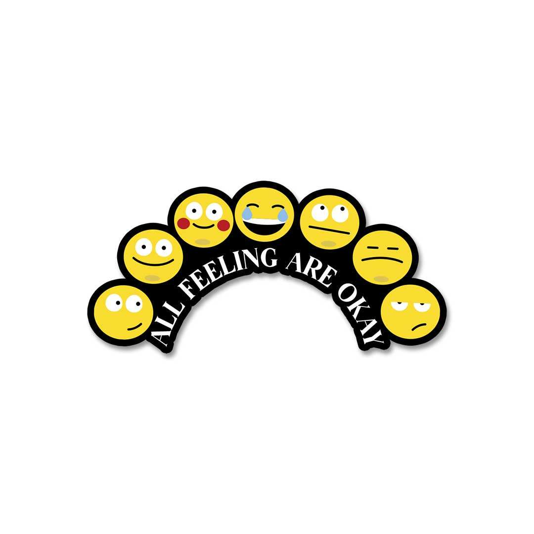 All Feeling Are Okay Sticker waterproof vinyl decal for laptop, bike, car & bottle