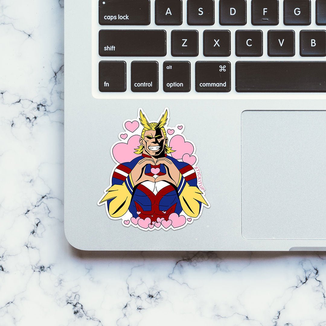 All Might Love Sticker waterproof vinyl decal for laptop, bike, car & bottle