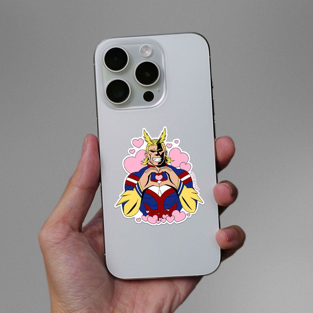 All Might Love Sticker waterproof vinyl decal for laptop, bike, car & bottle