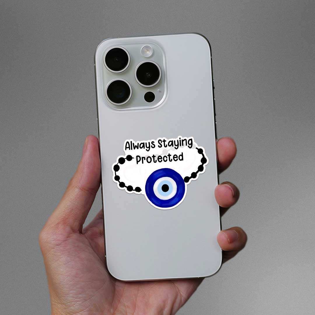 Always Staying Protected Sticker waterproof vinyl decal for laptop, bike, car & bottle