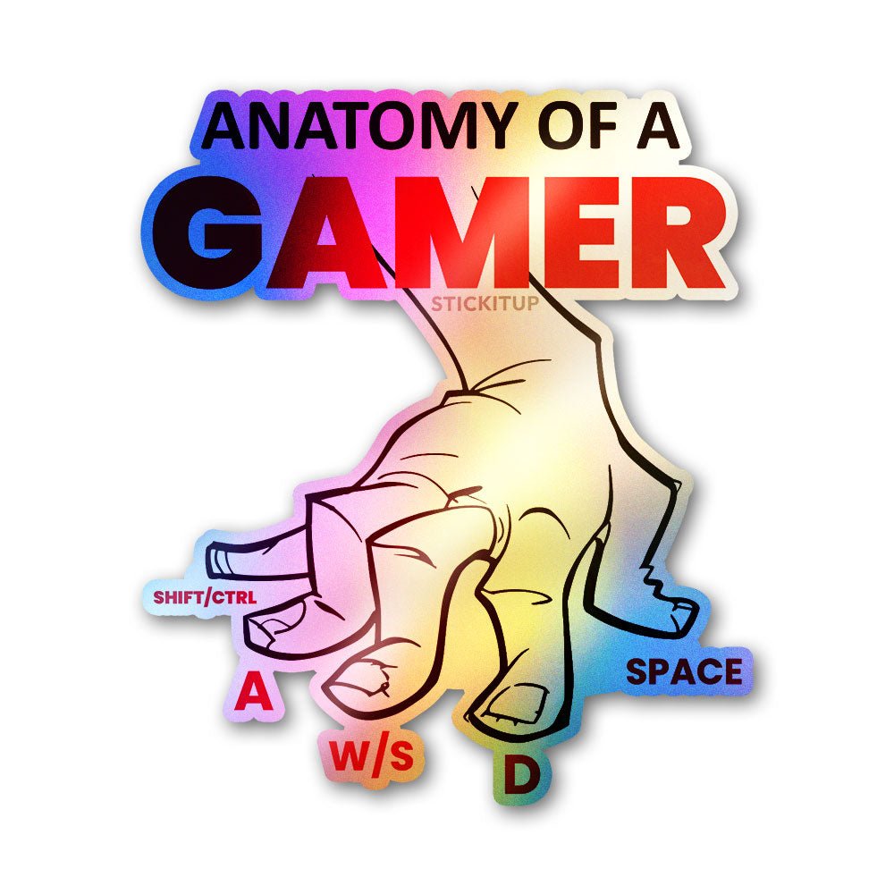 Anatomy of a Gamer Holographic Stickers - Holographic stickers | STICK IT UP