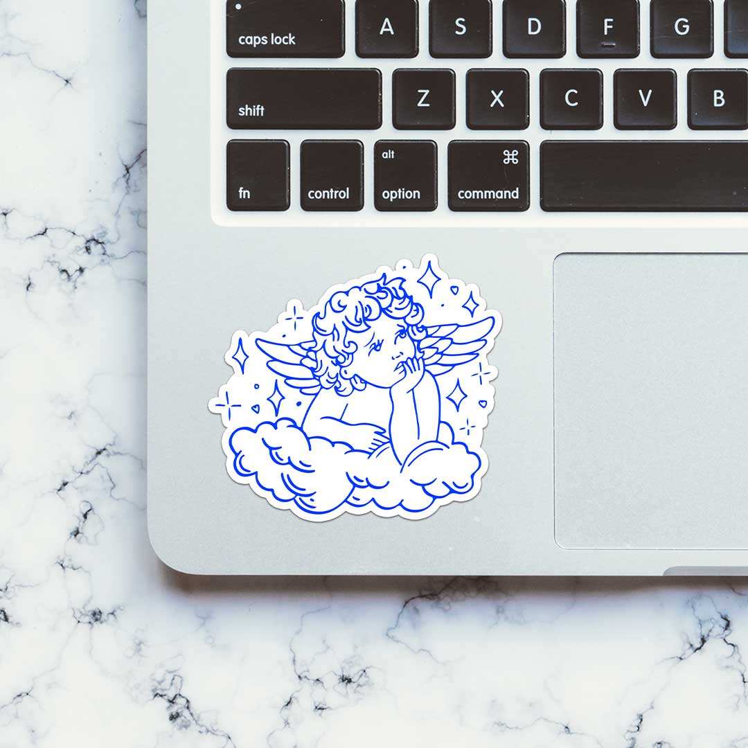Angel Wings Baby Sticker waterproof vinyl decal for laptop, bike, car & bottle