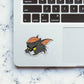 Angry Cat Glitter Sticker waterproof vinyl decal for laptop, bike, car & bottle