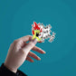 Angry Cat Sticker waterproof vinyl decal for laptop, bike, car & bottle