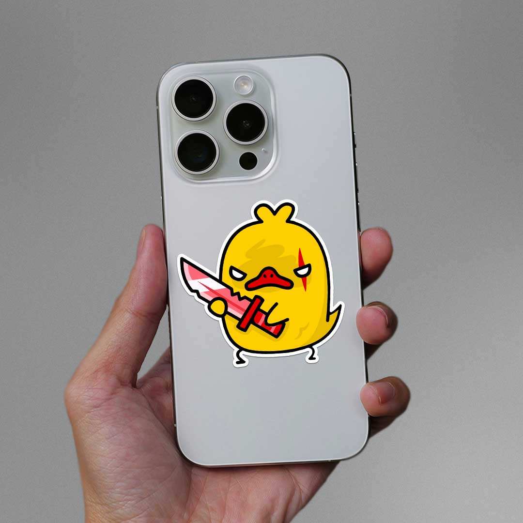 Angry Chicken Sticker waterproof vinyl decal for laptop, bike, car & bottle