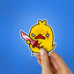 Angry Chicken Sticker waterproof vinyl decal for laptop, bike, car & bottle