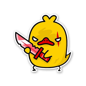 Angry Chicken Sticker waterproof vinyl decal for laptop, bike, car & bottle