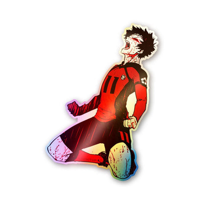 Anime Boy Red Jacket Holographic Stickers - Holographic stickers | STICK IT UP