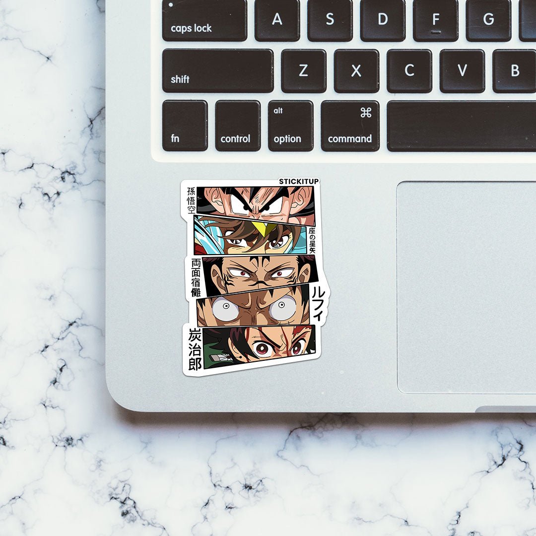 Anime Collab Sticker waterproof vinyl decal for laptop, bike, car & bottle