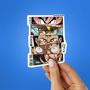 Anime Collab Sticker waterproof vinyl decal for laptop, bike, car & bottle