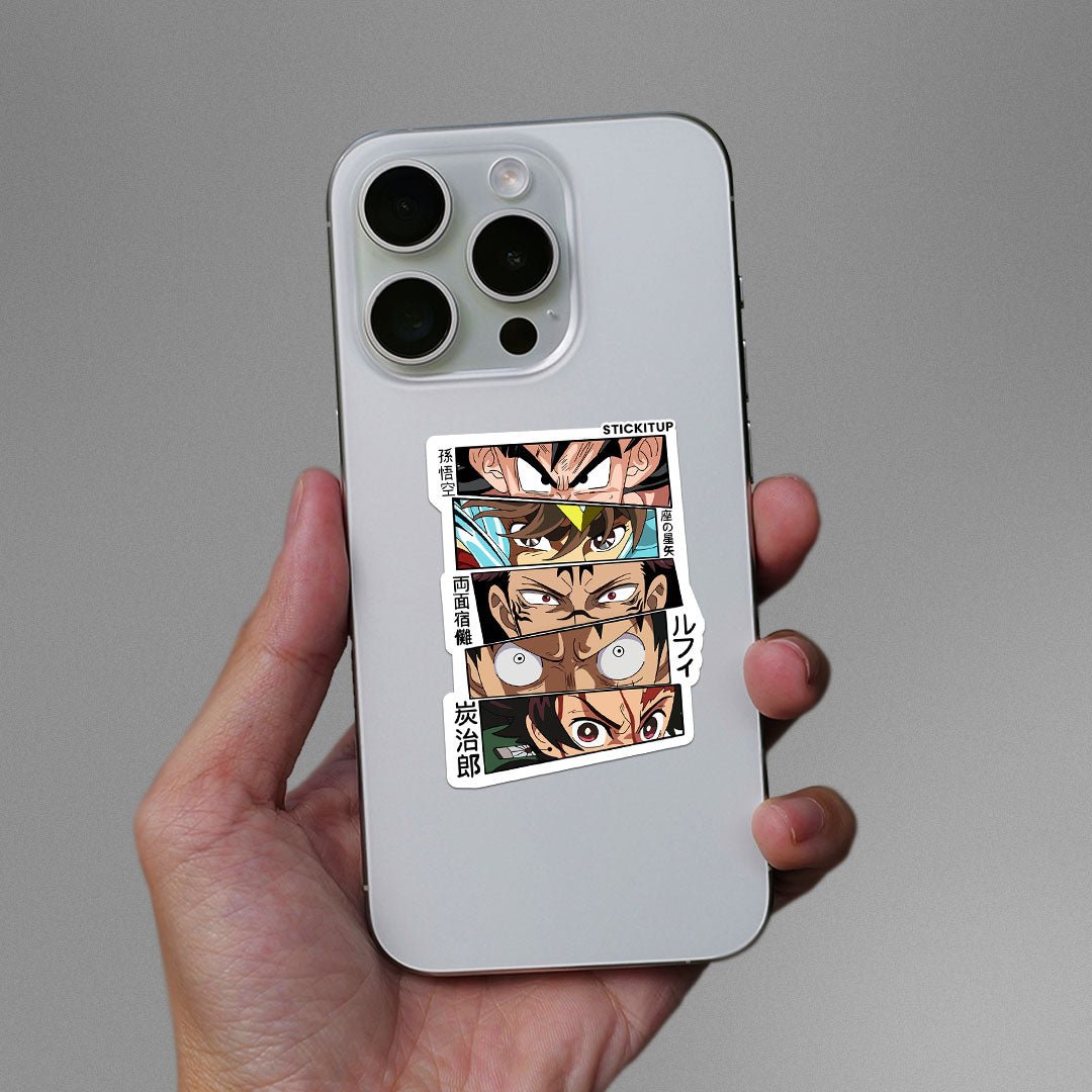 Anime Collab Sticker waterproof vinyl decal for laptop, bike, car & bottle