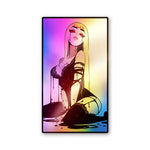 Anime Girl Blonde Holographic Stickers - Holographic stickers | STICK IT UP