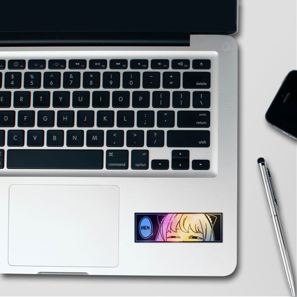 Anime Girl B&W Small Holographic Stickers - Holographic stickers | STICK IT UP