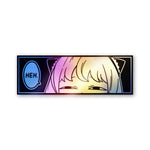 Anime Girl B&W Small Holographic Stickers - Holographic stickers | STICK IT UP