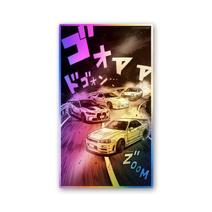 Anime Girl Car Drift Holographic Stickers - Holographic stickers | STICK IT UP