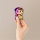 Anime Girl Curious Holographic Stickers - Holographic stickers | STICK IT UP