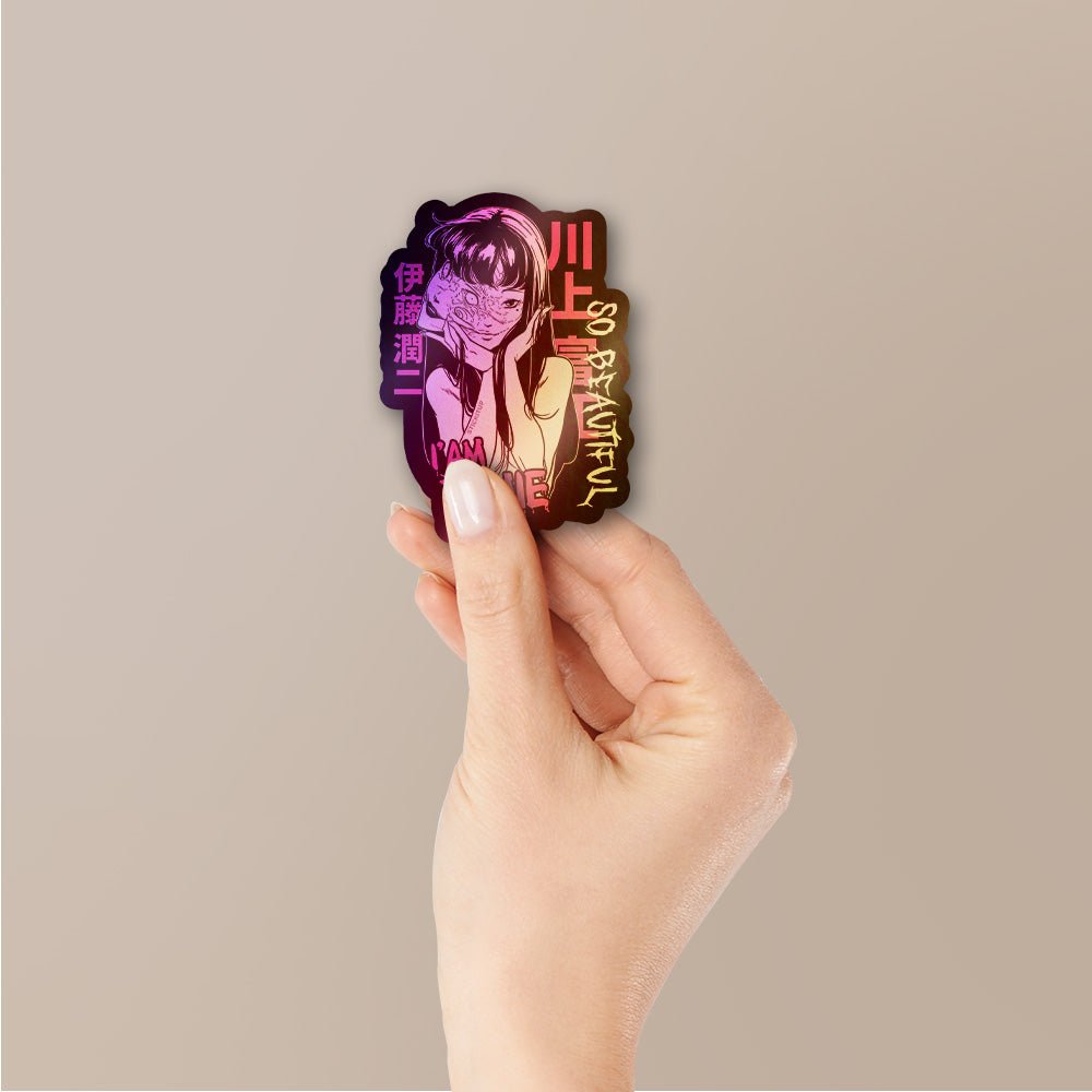 Anime Girl Pink Fomo Holographic Stickers - Holographic stickers | STICK IT UP