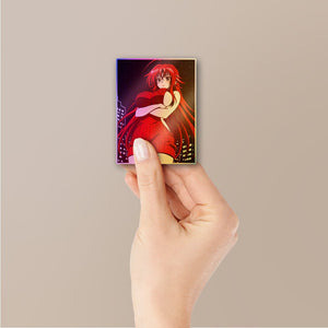 Anime Girl Red 02 Holographic Stickers - Holographic stickers | STICK IT UP