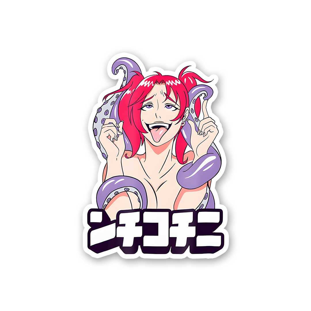Anime Girl Sticker waterproof vinyl decal for laptop, bike, car & bottle