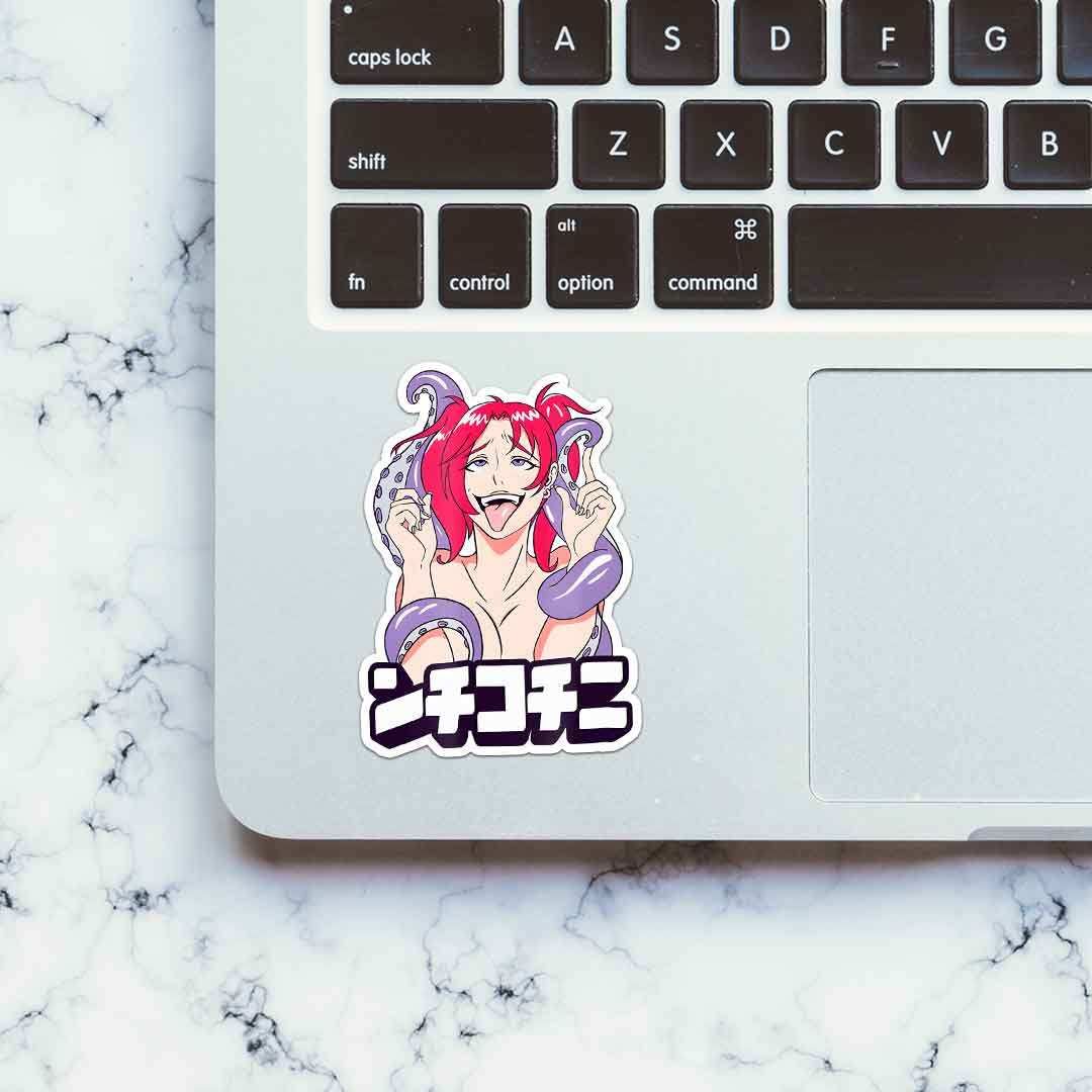 Anime Girl Sticker waterproof vinyl decal for laptop, bike, car & bottle