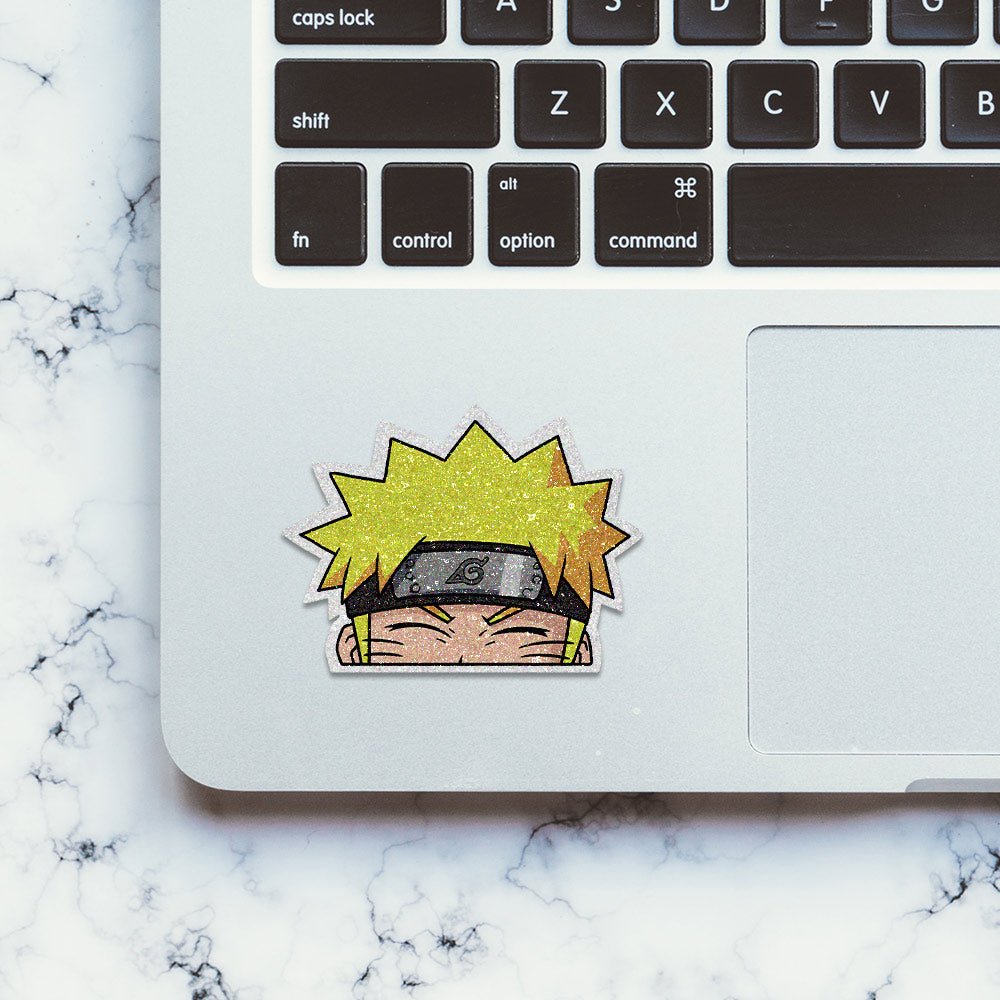 Anime Glitter Sticker waterproof vinyl decal for laptop, bike, car & bottle