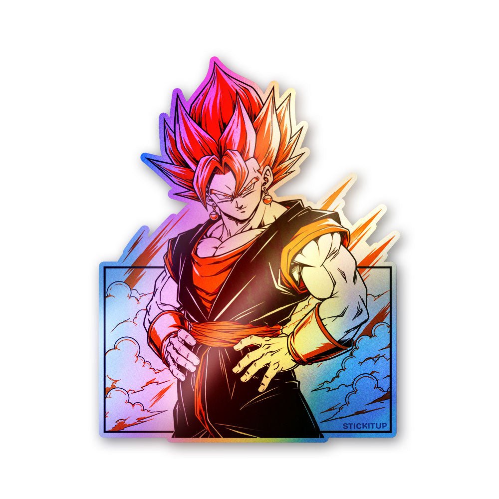 Anime Orange Hair Fight Holographic Stickers - Holographic stickers | STICK IT UP