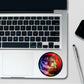 Anime Red Circle Dark Holographic Stickers