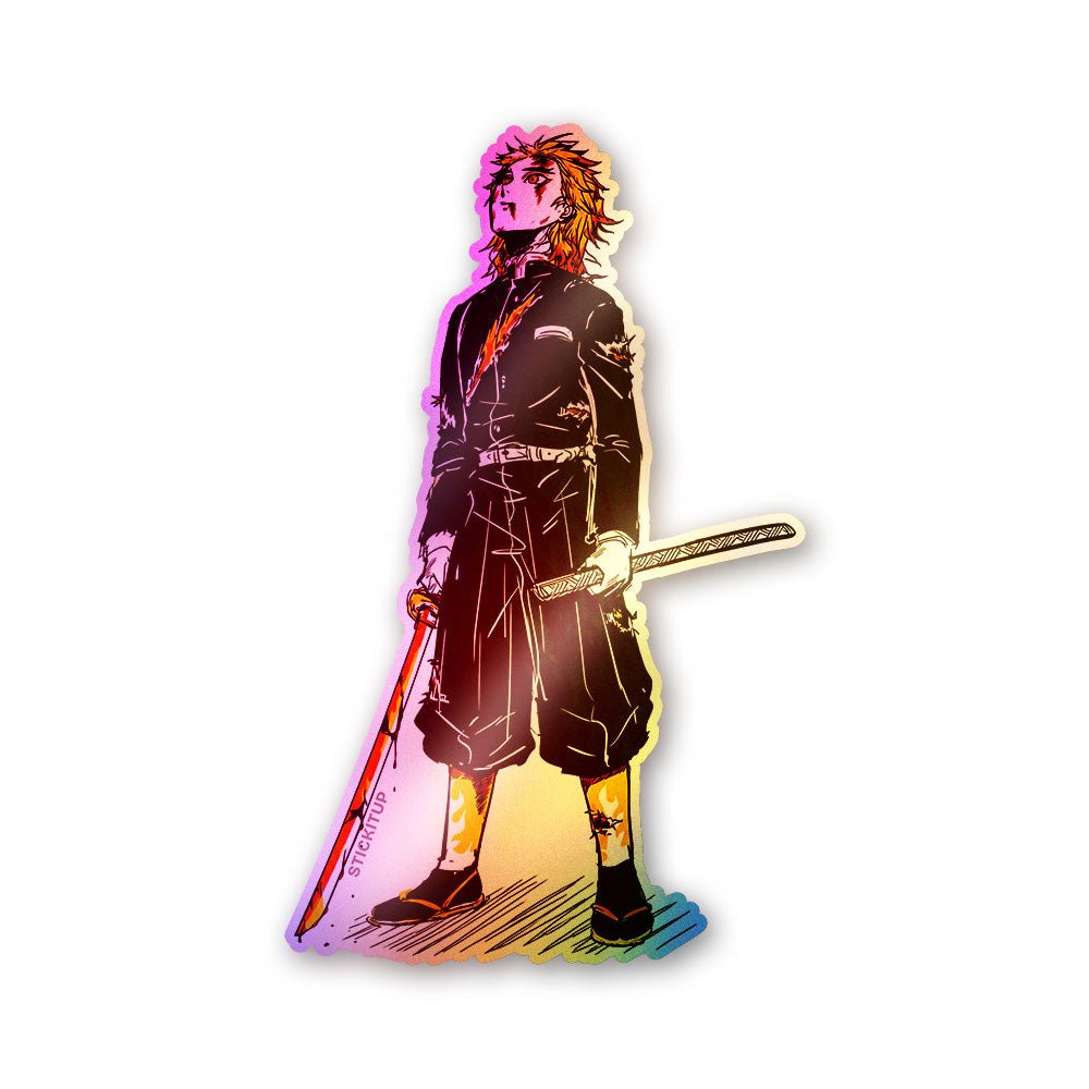 Anime Samurai Katana Holographic Stickers - Holographic stickers | STICK IT UP
