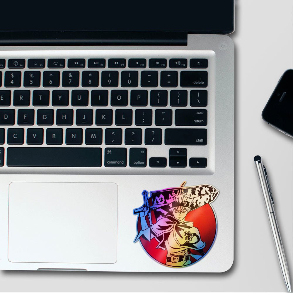 Anime Samurai Red Circle Holographic Stickers - Holographic stickers | STICK IT UP